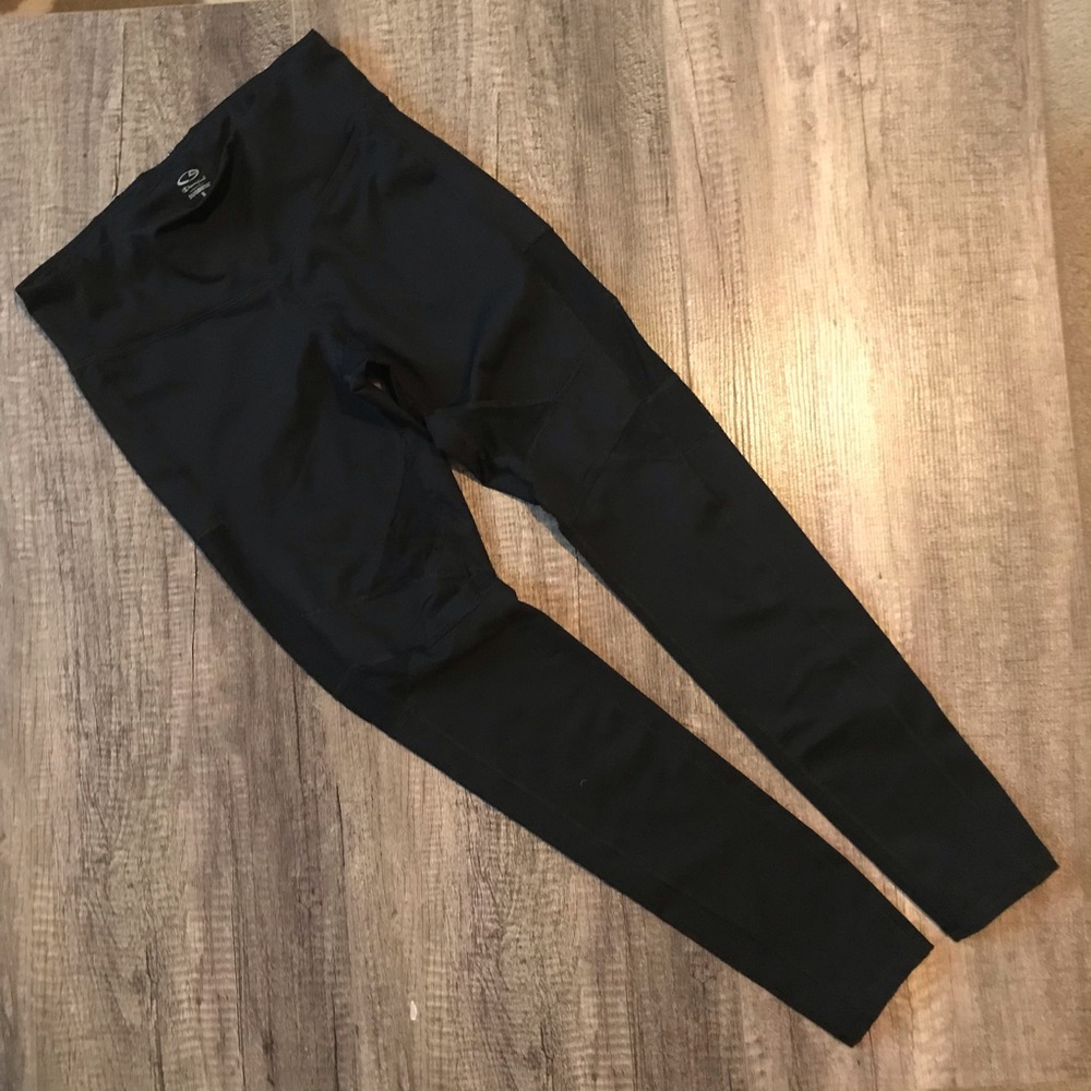 Champion black high mesh workout pant leggings